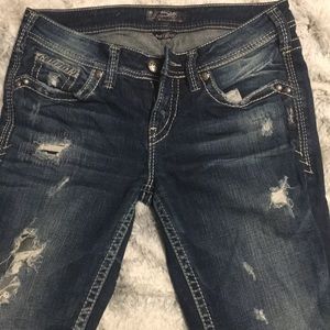 Silver 29X33 Aiko baby boot jeans